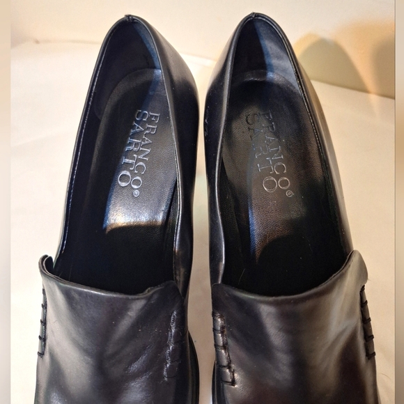 Franco Sarto Nolan pump women's black leather 9.5 slip on shoes - Picture 7 of 8